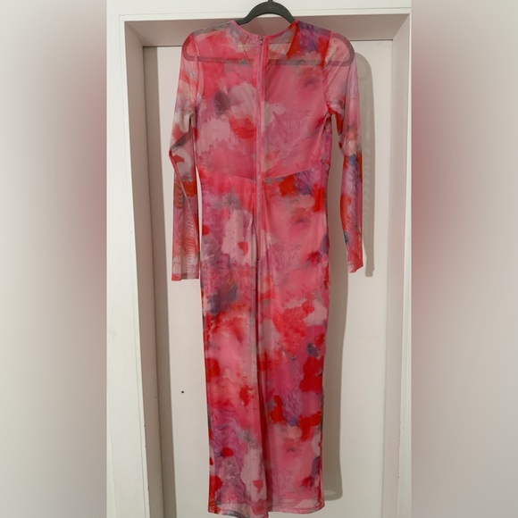 REVOLVE/ BARDOT Lena Corseted Mesh Midi Dress - Large - Picture 5 of 10